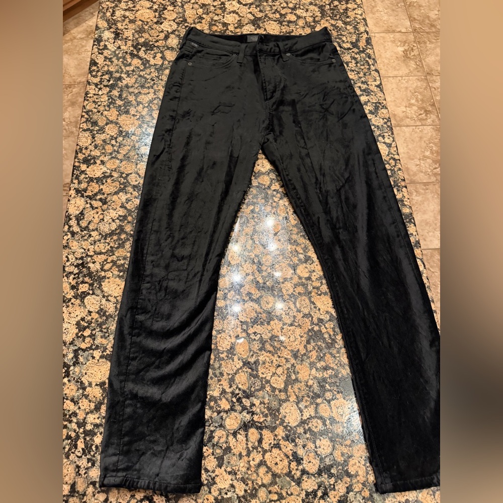 Citizens Of Humanity Harlow Velvet Jeans- Black